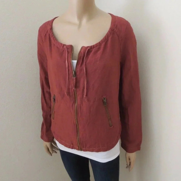 NEW Lucky Brand Henna Linen Jacket Size Small - Picture 3 of 8